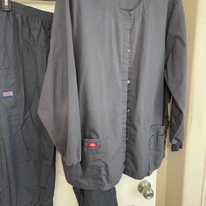 4 sets of scrubs and 1 jacket